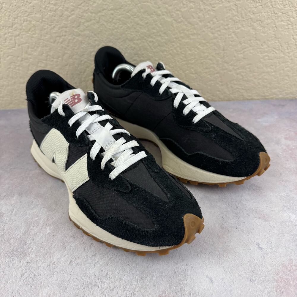 New Balance Black White Cream Athletic Sneakers